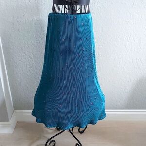Teal Pleated Skirt